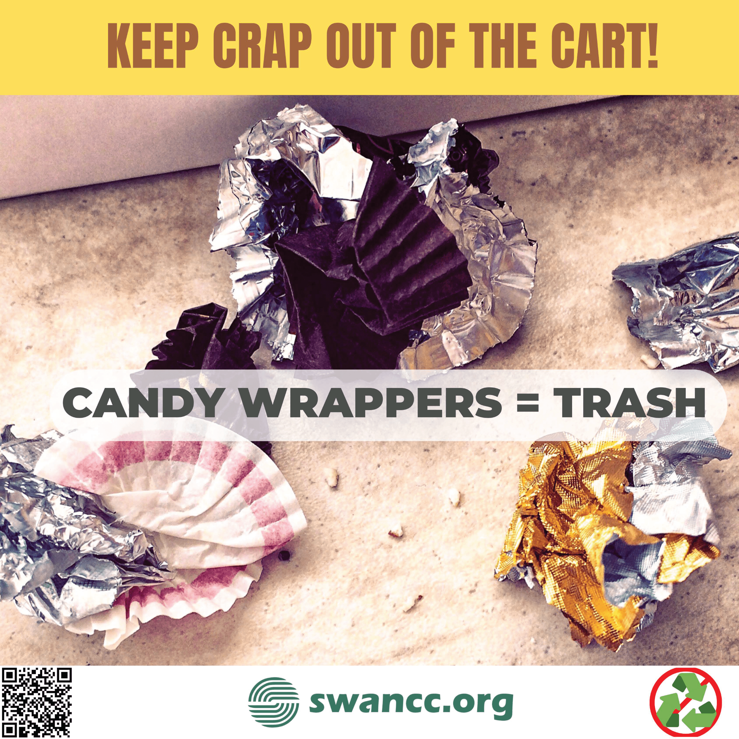 Candy Wrappers = Trash