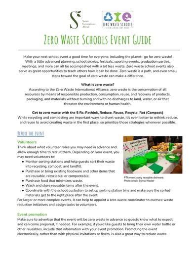 Zero Waste School Guide, SGA